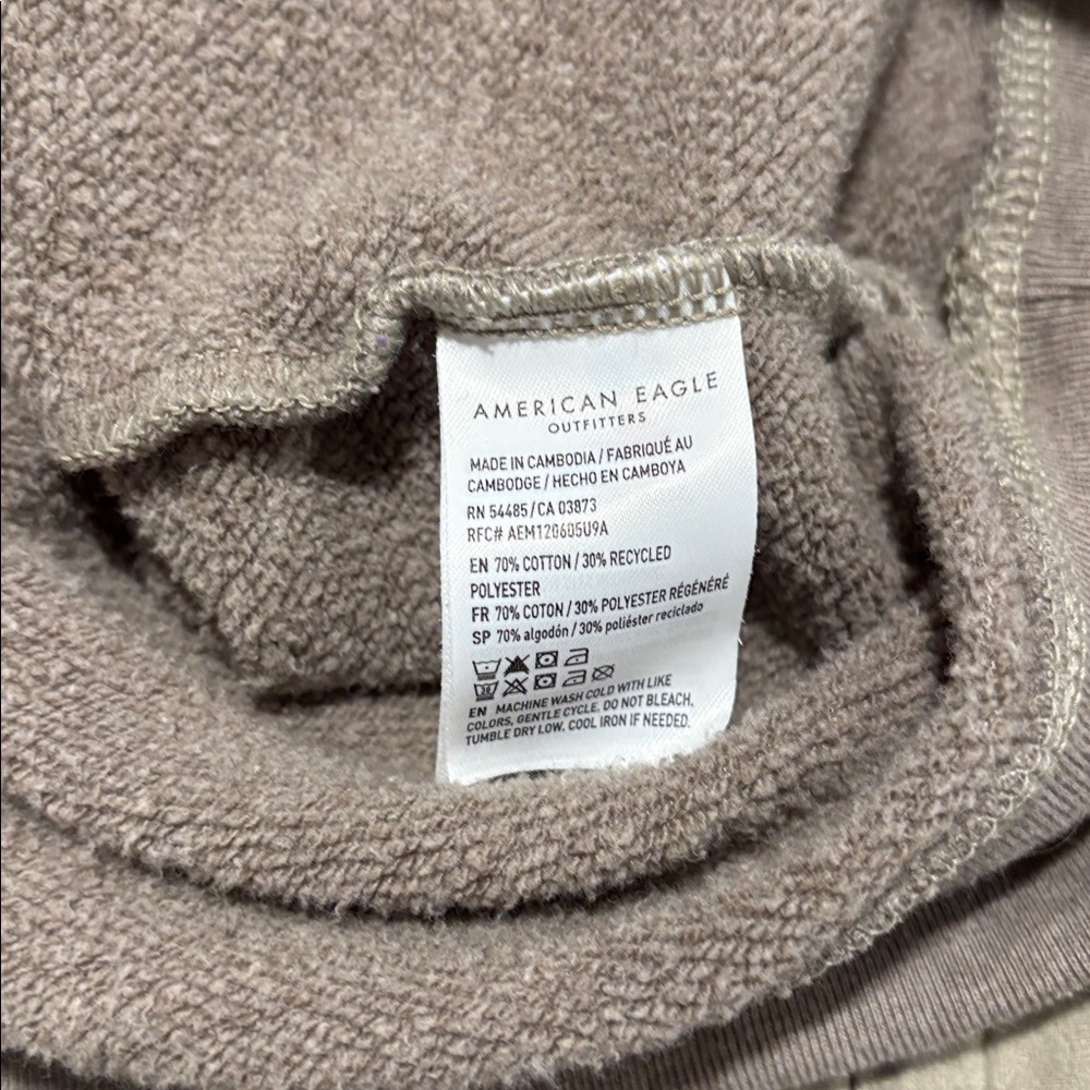 AE Everyday Luxe Hoodie Sweat Shirt & Pants Jogger Set in Light Brown Size XS - Picture 7 of 13